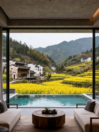 Stay at a guesthouse in Huangling, Wuyuan, and take your kids to see the spring flower sea of ​​Huizhou.