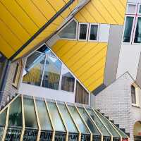荷蘭🇳🇱鹿特丹 Rotterdam ⬜️🟨可愛立體方塊屋Cube Houses Kijk-Kubus