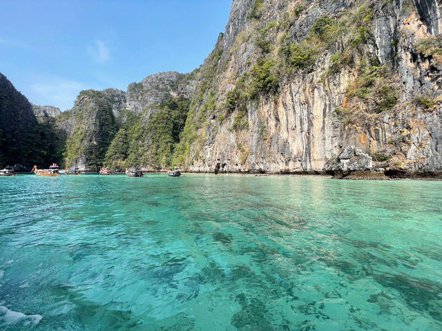 Emerald waters at this beach