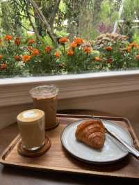 Basket Coffee and Croissant