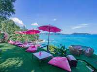  คาเฟ่สีชมพูวิวทะเลหาดกระหลิม