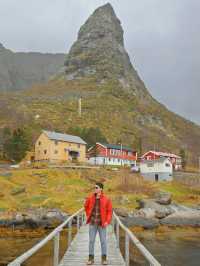 หมู่บ้าน Hammarskaftet Lofoten วิวภูเขาหมวก