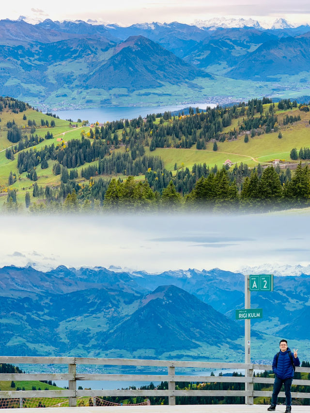 Embracing the Mystique of Rigi Kulm on a Gloomy Alpine Day
