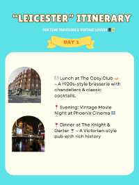 Leicester itinerary 