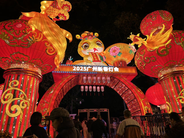 Guangzhou Lantern Festival CN tower tulip garden and 3D ad