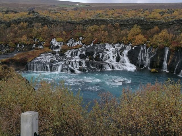 Hraunfossar Waterfall