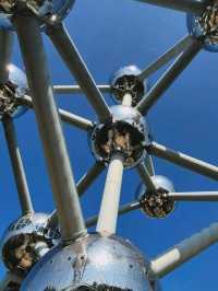 🔵⚪ Europe budget Trip;Discover the Atomium – Brussels' Futuristic Landmark! 🇧🇪
