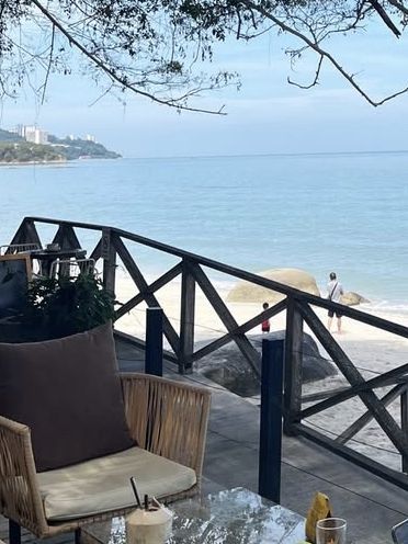Cafe with stunning sea views in Penang