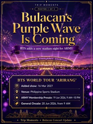 💜 Bulacan’s Purple Wave Is Coming: BTS Adds a New Stadium Night 🇵🇭✨