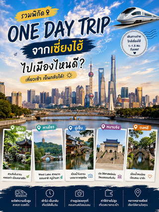 🚄 從上海出發，有哪些適合一日遊的城市推薦？最好是早上出發，晚上再回來！