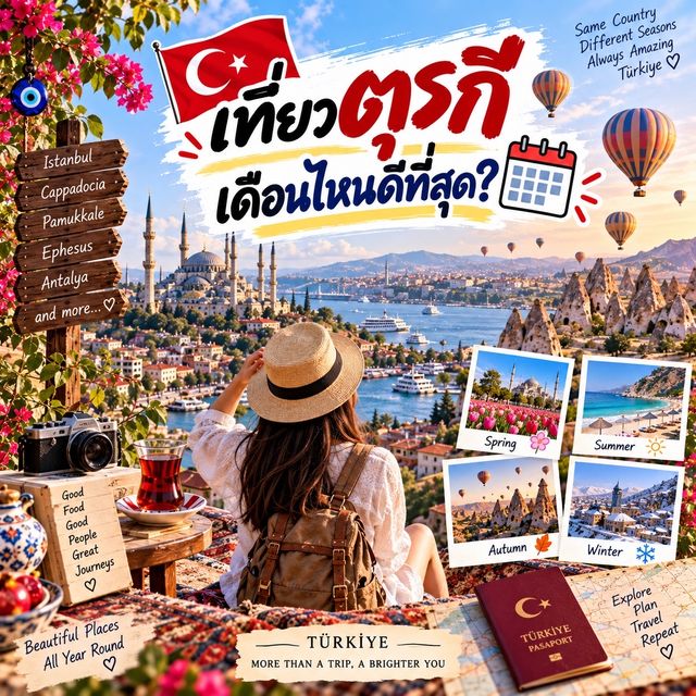 🇹🇷 เที่ยวตุรกี เดือนไหนดีที่สุด?