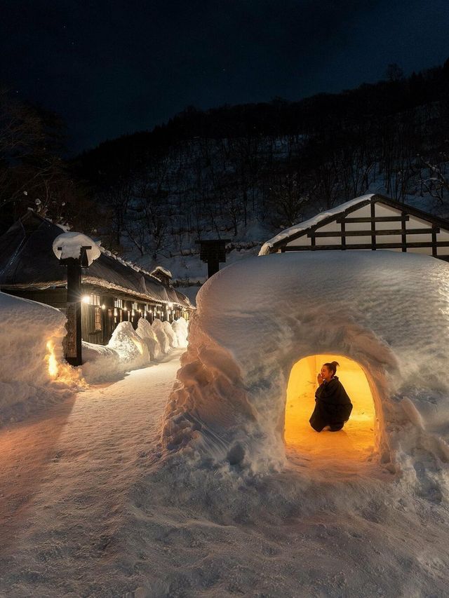 沉浸在雪中的溫泉東北秋田溫泉旅館