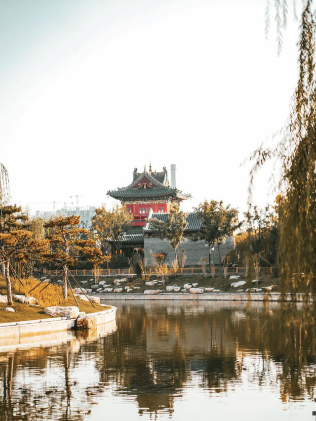 太原的地標雙塔凌霄所在地雙塔公園