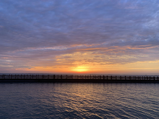 上海週末看夕陽青浦淀山湖