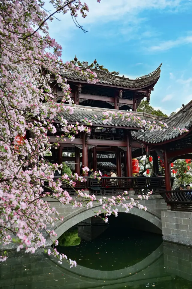 The ceiling of Chengdu's ancient-style garden - Tanghu Park~