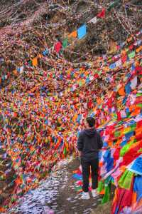 被整座山的經幡震撼住了｜金川觀音廟