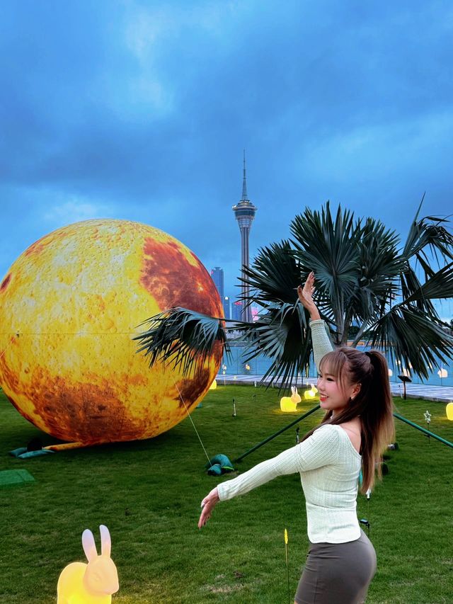 中秋節,愛上了澳門金銀島商場的美景～