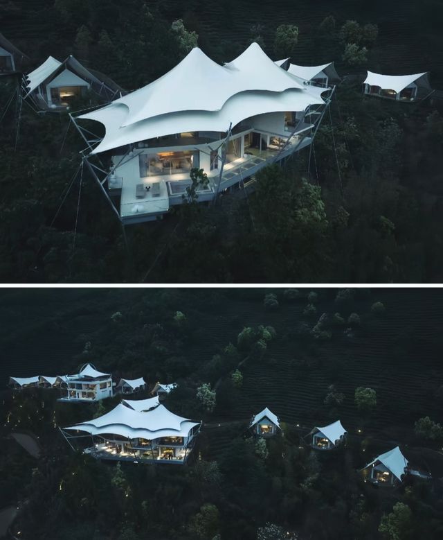 涵田度假村·雲居入住茶山之巔雲海溫泉帳篷。
