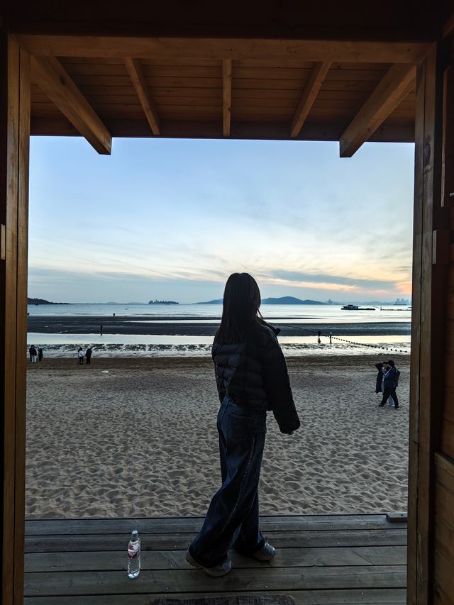 青島打卡點，第一海水浴場真的美