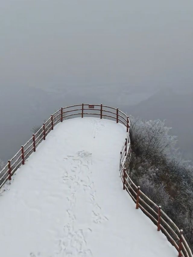 沒錯,下雪後的太行山加上白色穿搭就跟武俠片是一樣的感覺 沒錯,下雪後的太行山加上白色穿搭就跟武俠片是一樣的感覺