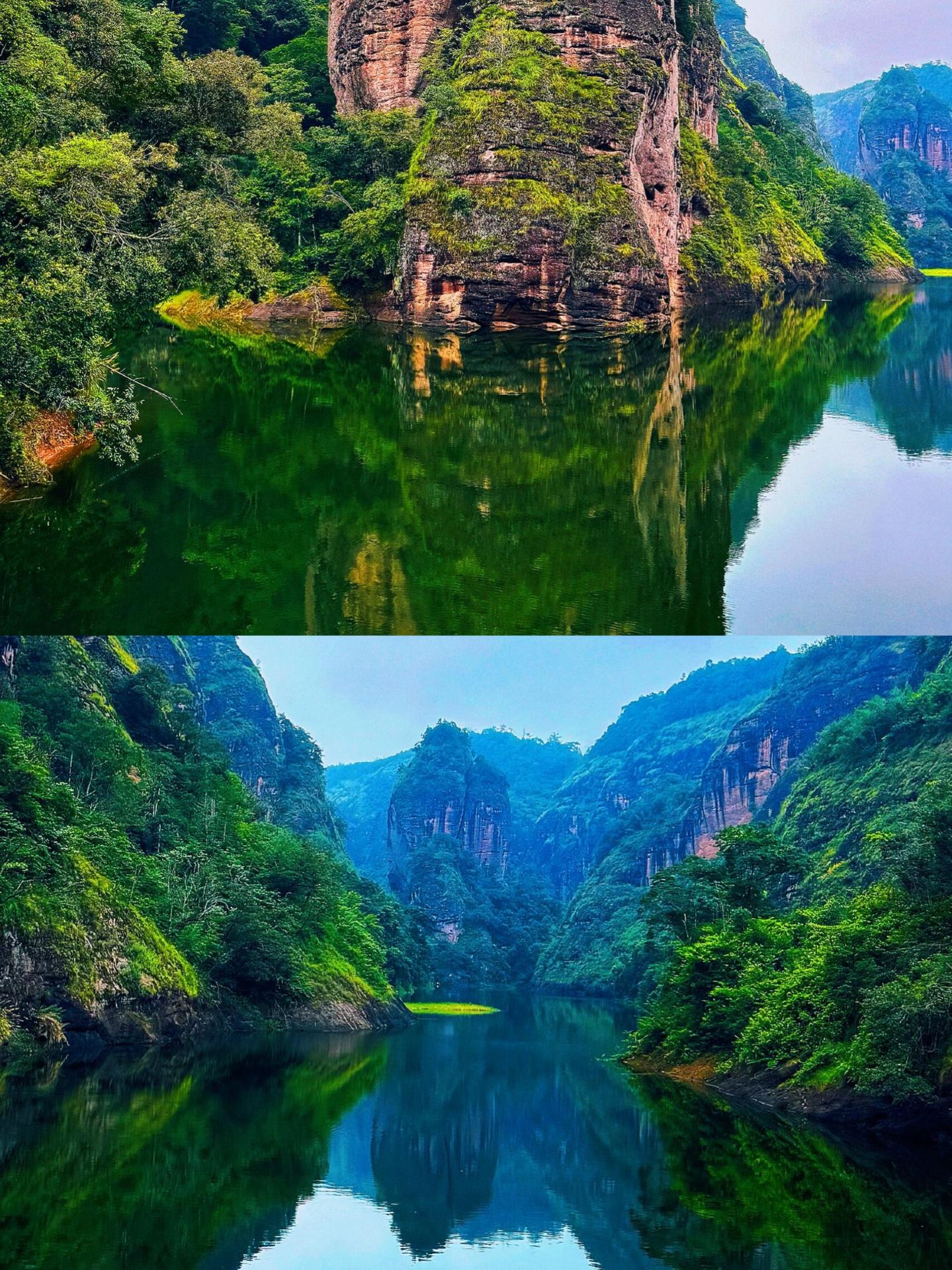 Tam Minh Thiên Ninh | Địa hình Đan Hiệp trên mặt nước, một ngôi đền cổ lơ lửng giữa không trung.