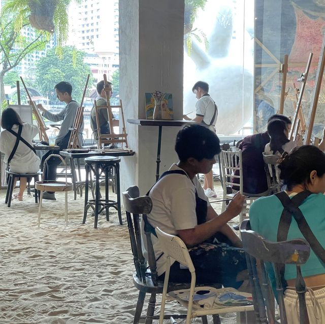 Canvas painting มาเป็นจิตรกรวันหยุดกันจ้า 