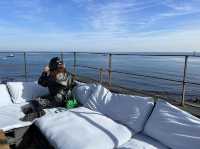 Cafe with a stunning view of the ocean