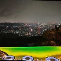台北百萬夜景，天母屋頂上，文化大學後山