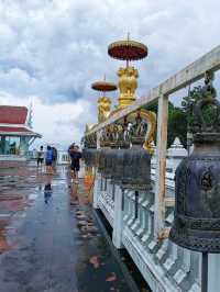 A colossal standing Golden Buddha in Hatyai