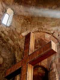 Beautiful Jvari mountain monastery in Georgia