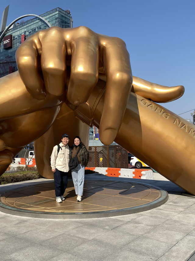 Exploring Gangnam street. 