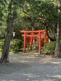 【福岡神社】城跡に隣接すふ参道から海の見える神社