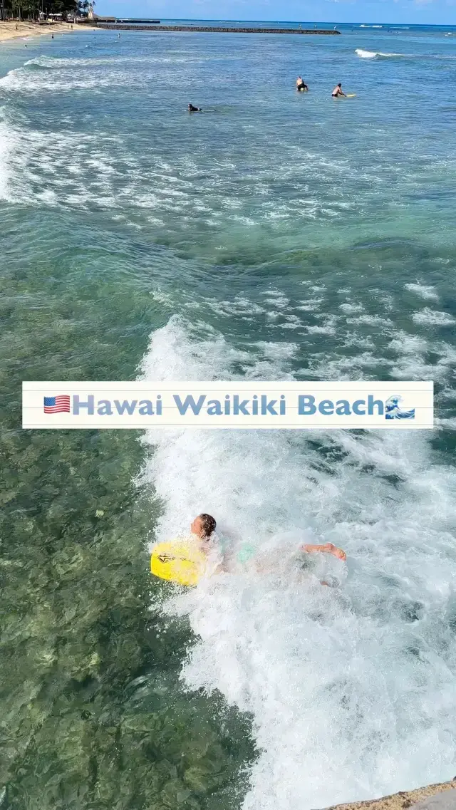 🇺🇸하와이 와이키키비치 근처 서핑