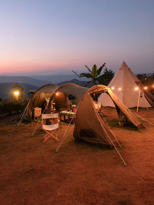 ลานพันดาวแคมปิ้ง ที่พักเลยติดแกลมสำหรับสายชิล⛺️🏠