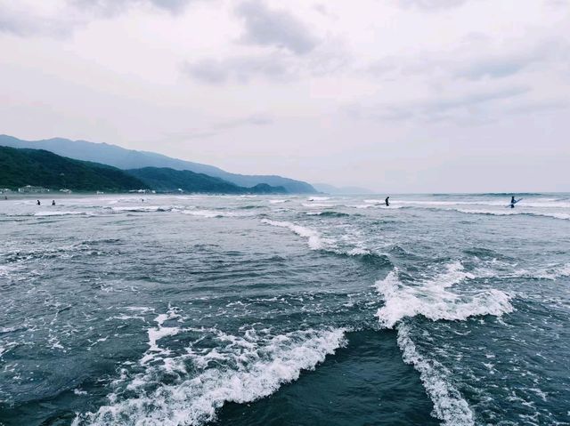 海邊玩水後泡湯，安逸啊！
