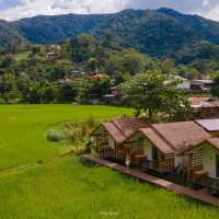 ที่พักที่ใกล้ชิดกับทุ่งนา กลางหมู่บ้านสะปัน น่าน