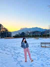 눈밭에서 노을 사냥 가능한 카페🌅 ⛄️