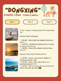 3-Day itinerary for Dongxing, China