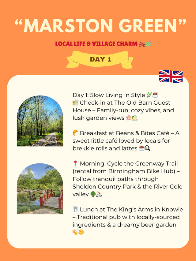 Marston Green- itinerary 