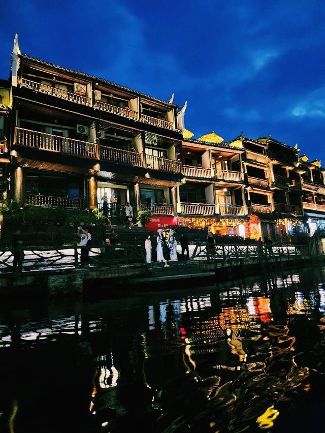Nightlife in Fenghuang Ancient Town: A Dream by the River