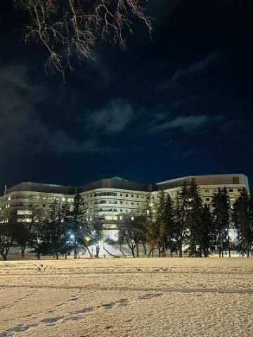 Зимняя романтика в центре Саскатуна