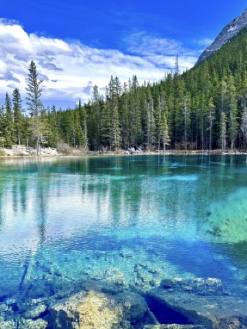 坎莫爾的璀璨明珠：格拉西湖 🏞️✨

準備好被格拉西湖波光粼粼的碧綠湖水所深深吸引吧！這裡擁有壯麗的山景、茂密的森林和清澈見底的湖泊，是完美的自然度假勝地！無論您是健行、拍照留念，還是只是靜靜地感受這片寧靜，這裡都充滿魔力。

🗺️ 推薦路線：

從坎莫爾的肯·里奇路 (Ken Richie Way) 上的步道起點出發。選擇「難度較高」的路線，可以欣賞到坎莫爾和下方湖泊的壯麗景色——尤其是在陽光燦爛的日子裡，湖水閃耀著翡翠般的藍色光芒，景色更是美不勝收。這條步道大約 4 公里，難度適中，適合大多數人，而且距離城鎮很近！

🌲 必做體驗：

到達湖邊，稍作停留。找個安靜的地方，讓靈感湧現——就像我當時凝視著倒映在平靜湖面上的雪山之巔一樣。

📷 絕佳拍照角度：

想要拍出史詩級的照片，不妨站在上湖邊，以巍峨山為背景。捕捉湖水濃鬱的色彩和周圍的森林－陽光燦爛的日子裡，湖水和天空的色彩都格外鮮豔！

🧡 小貼士：

早點到達，避開人群，欣賞清晨寧靜的倒影。帶上水，穿著結實的鞋子——“難度較高”的路線雖然更陡峭，但絕對值得一走。別忘了塗抹防曬霜；開闊地帶陽光強烈。

⚠️ 重要注意事項：

注意安全－湖岸岩石濕滑，春季步道可能會泥濘。為了獲得最佳體驗，請尊重當地野生動物，並盡量保持安靜。

#坎莫爾 #格拉西湖 #自然之旅 #加拿大旅行 #湖景 #加拿大之旅