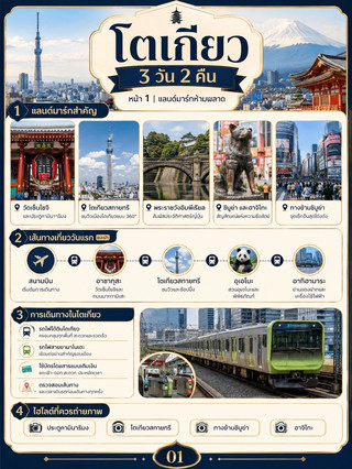🇯🇵✨ โตเกียว 3 วัน 2 คืน เที่ยวเองแบบเดินทางง่าย!
