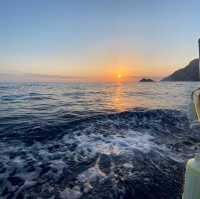 Boat ride chasing the sunset 