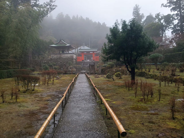 A magnificent temple with famous waterfall, Nachi Falls and a three-story pagod