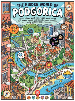 🗺️ Hidden Corners of the Balkans
These illustrated maps made me want to forget the checklist for a while and simply wander.
Podgorica, Kotor and Budva each show a different side of Montenegro, from riverside streets to mountain-backed old towns and the Adriatic coast.
━━━━━━━━━━━━━━
📍 Place:
Podgorica, Kotor & Budva, Montenegro.
✨ What it felt like:
I liked the contrast most. Podgorica feels greener and more spread out, while Kotor looks wonderfully compact beneath dramatic mountains. Budva brings a brighter seaside mood, with old streets sitting right beside the water.
👀 What stood out:
Kotor’s red rooftops, stone lanes and huge mountain backdrop immediately caught my eye. Budva feels made for combining an Old Town walk with a slower waterfront break. Podgorica seems better suited to discovering everyday corners—parks, cafés, markets and river views rather than rushing between famous sights.
💡 Exclusive tip:
I’d explore the old towns early, then save cafés, waterfront walks and quieter streets for later. It gives me better photo opportunities without making the whole day feel like a race.
❤️ Personal feeling:
This is exactly the kind of Montenegro trip I’d enjoy with family: a little exploring, plenty of pauses, and enough unplanned time for everyone to find their own favorite corner.
━━━━━━━━━━━━━━
#Montenegro #Podgorica #Kotor #Budva #MontenegroTravel #Balkans #Adriatic #TripMoments
#travel2026#travel#citydaytours