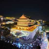 Xi'an delights: Drumtower from a rooftop, terracotta warriors and streetfood