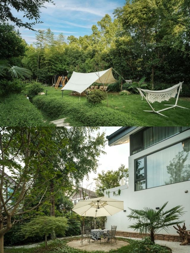 森林裡的獨棟法式花園浪漫露天電影氛圍感