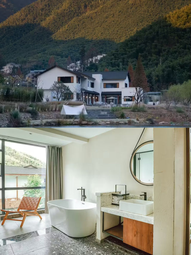 安吉·聽澗山川｜坐擁草坪竹海湖泊的私湯山居