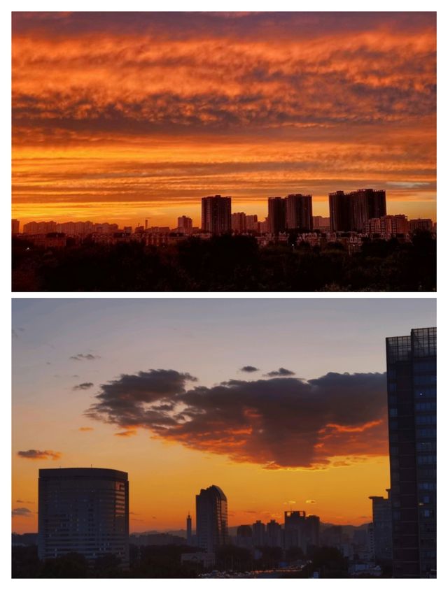 北京晚霞美景全記錄：夕陽餘暉下的浪漫時刻